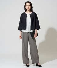 PRJGD20590 CHRISTIAN AUJARD(クリスチャン・オジャール) [セットアップ対応]フラワーカットジャカードジャケット ネイビー