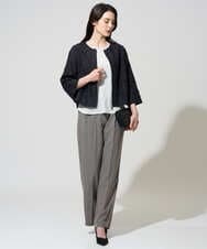 PRJGD20590 CHRISTIAN AUJARD(クリスチャン・オジャール) [セットアップ対応]フラワーカットジャカードジャケット ネイビー