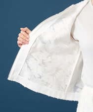 PRJGD20590 CHRISTIAN AUJARD(クリスチャン・オジャール) [セットアップ対応]フラワーカットジャカードジャケット ホワイト