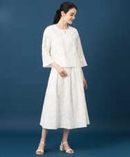 PRJGD20590 CHRISTIAN AUJARD(クリスチャン・オジャール) [セットアップ対応]フラワーカットジャカードジャケット ホワイト