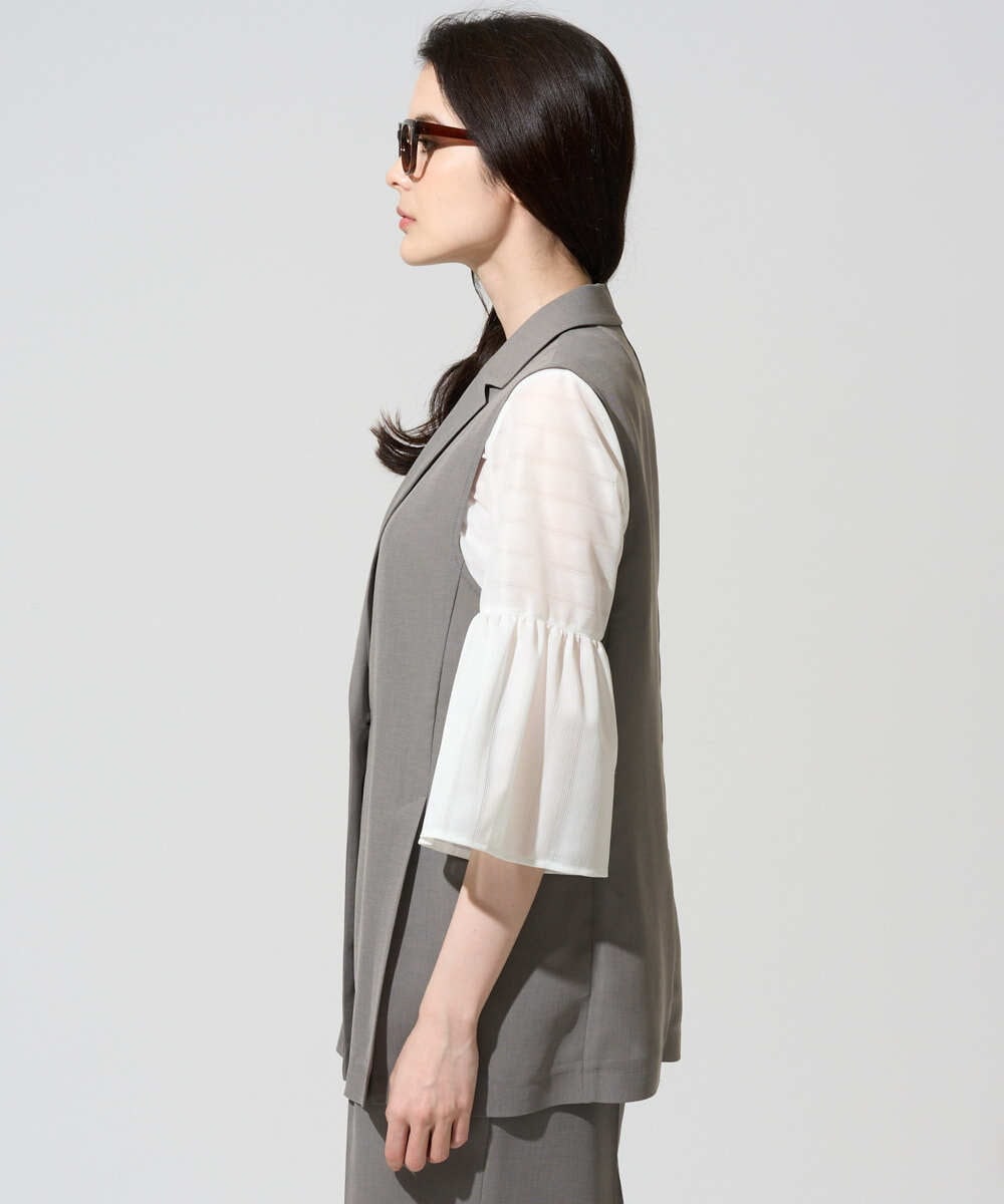 PRJGD21430 CHRISTIAN AUJARD(クリスチャン・オジャール) [セットアップ対応/速乾性]テーラードジレ ベージュ系