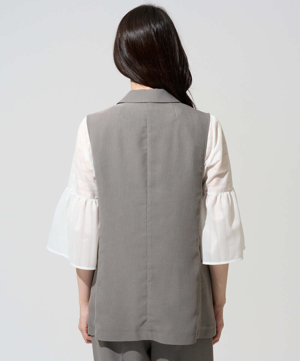 PRJGD21430 CHRISTIAN AUJARD(クリスチャン・オジャール) [セットアップ対応/速乾性]テーラードジレ ベージュ系