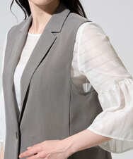 PRJGD21430 CHRISTIAN AUJARD(クリスチャン・オジャール) [セットアップ対応/速乾性]テーラードジレ ベージュ系