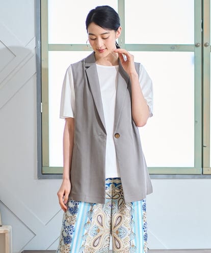 PRJGD21430 CHRISTIAN AUJARD [セットアップ対応/速乾性]テーラードジレ