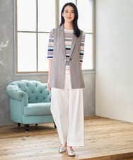 PRJGD21430 CHRISTIAN AUJARD(クリスチャン・オジャール) [セットアップ対応/速乾性]テーラードジレ ベージュ系