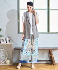 PRJGD21430 CHRISTIAN AUJARD(クリスチャン・オジャール) [セットアップ対応/速乾性]テーラードジレ ベージュ系