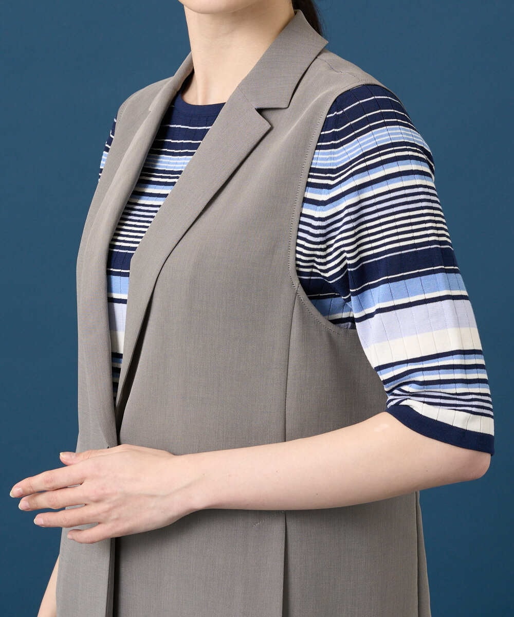 PRJGD21430 CHRISTIAN AUJARD(クリスチャン・オジャール) [速乾性]テーラードジレ ベージュ系