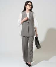 PRJGD21430 CHRISTIAN AUJARD(クリスチャン・オジャール) [セットアップ対応/速乾性]テーラードジレ ベージュ系