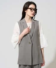 PRJGD21430 CHRISTIAN AUJARD(クリスチャン・オジャール) [セットアップ対応/速乾性]テーラードジレ ベージュ系