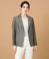 PRJGD59590 CHRISTIAN AUJARD(クリスチャン・オジャール) [イージーケア]サマーウールジャケット ブラウン