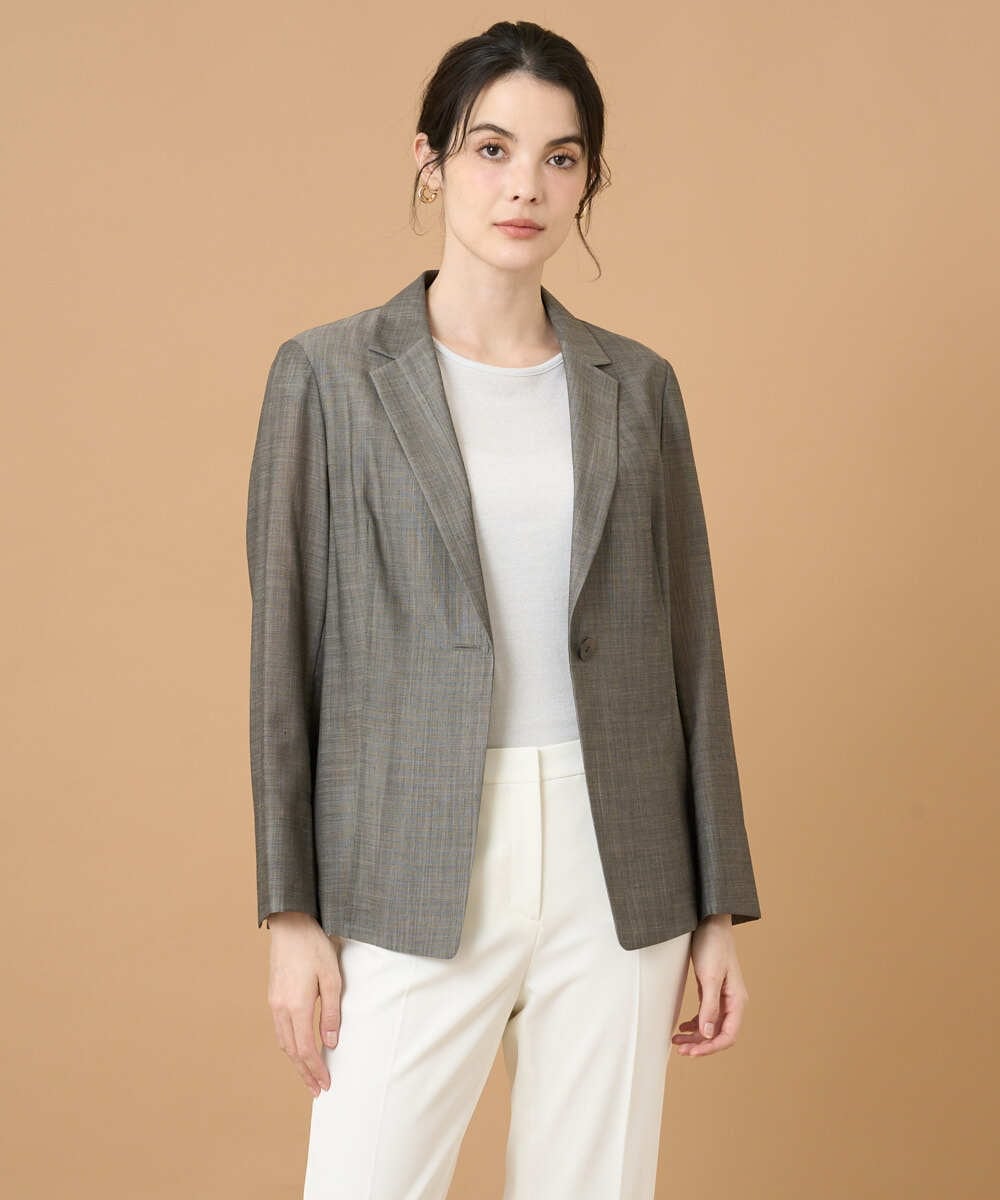 PRJGD59590 CHRISTIAN AUJARD(クリスチャン・オジャール) [イージーケア]サマーウールジャケット ブラウン