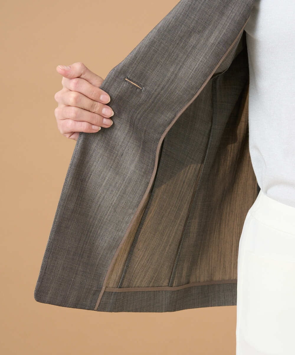 PRJGD59590 CHRISTIAN AUJARD(クリスチャン・オジャール) [イージーケア]サマーウールジャケット ブラウン