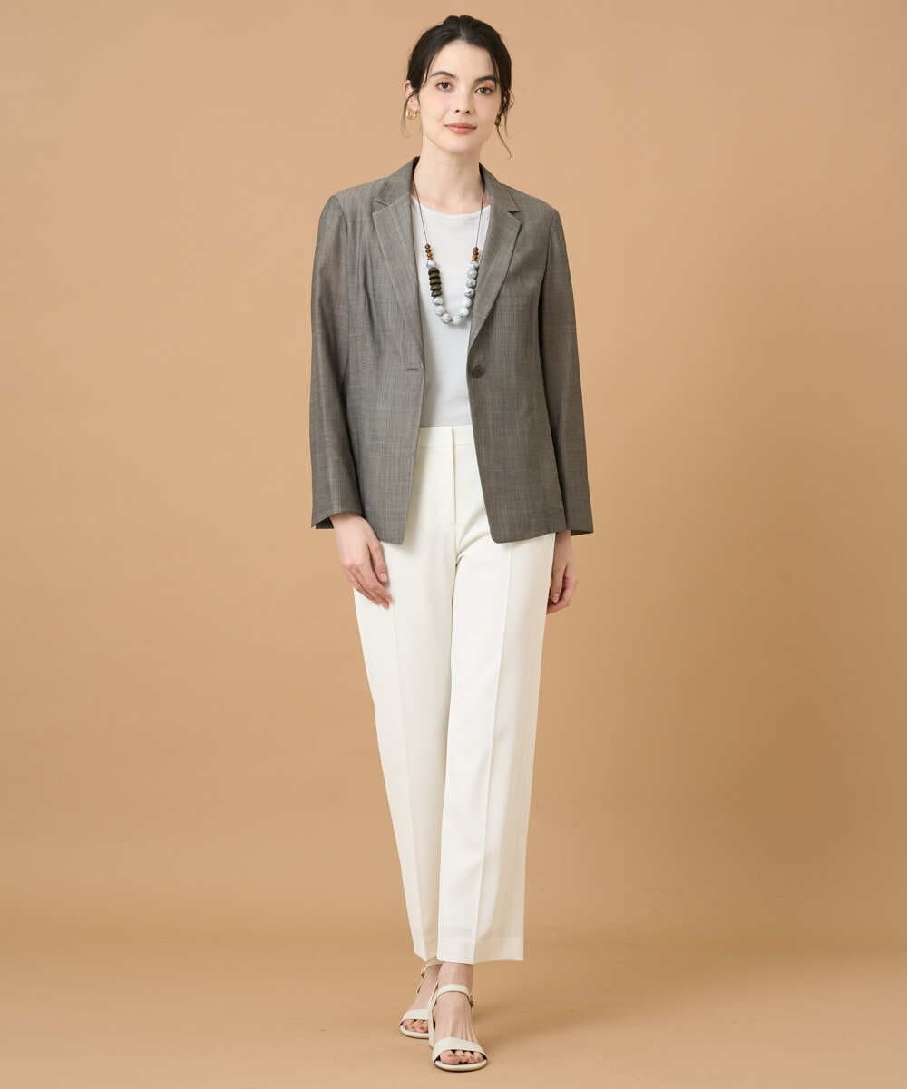 PRJGD59590 CHRISTIAN AUJARD(クリスチャン・オジャール) [イージーケア]サマーウールジャケット ブラウン