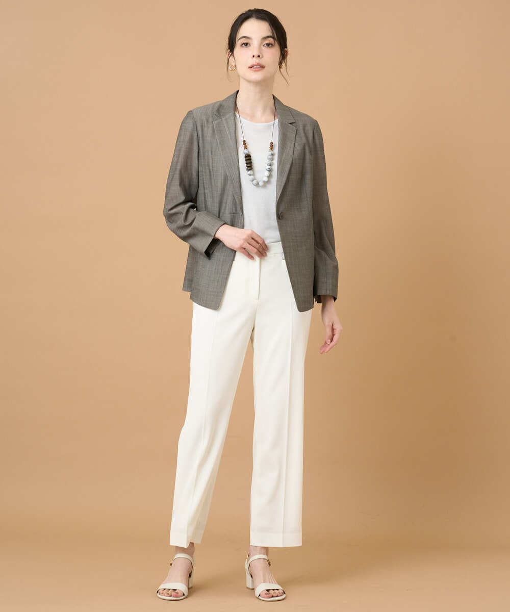 PRJGD59590 CHRISTIAN AUJARD(クリスチャン・オジャール) [イージーケア]サマーウールジャケット ブラウン