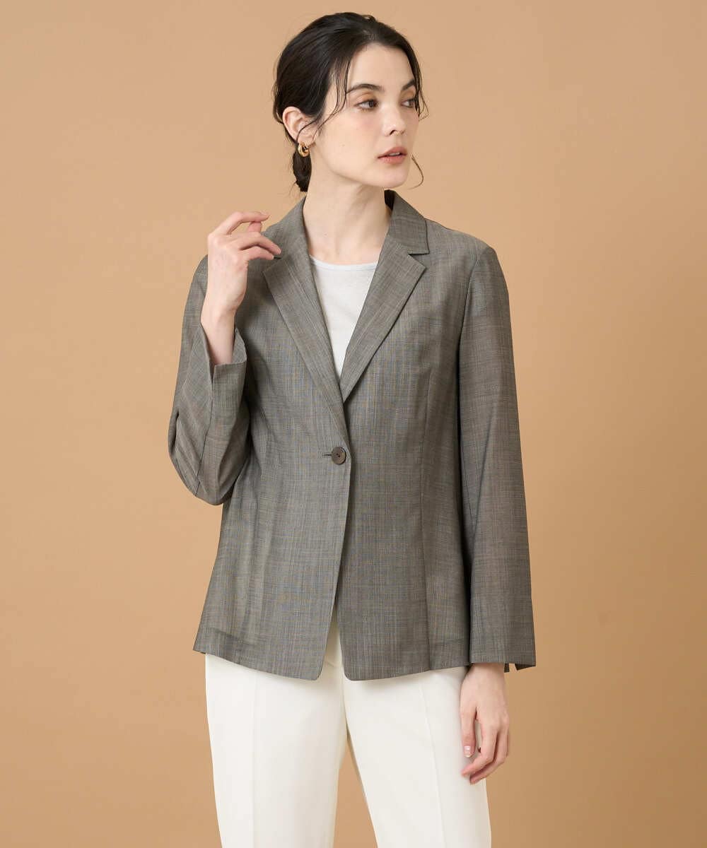 PRJGD59590 CHRISTIAN AUJARD(クリスチャン・オジャール) [イージーケア]サマーウールジャケット ブラウン