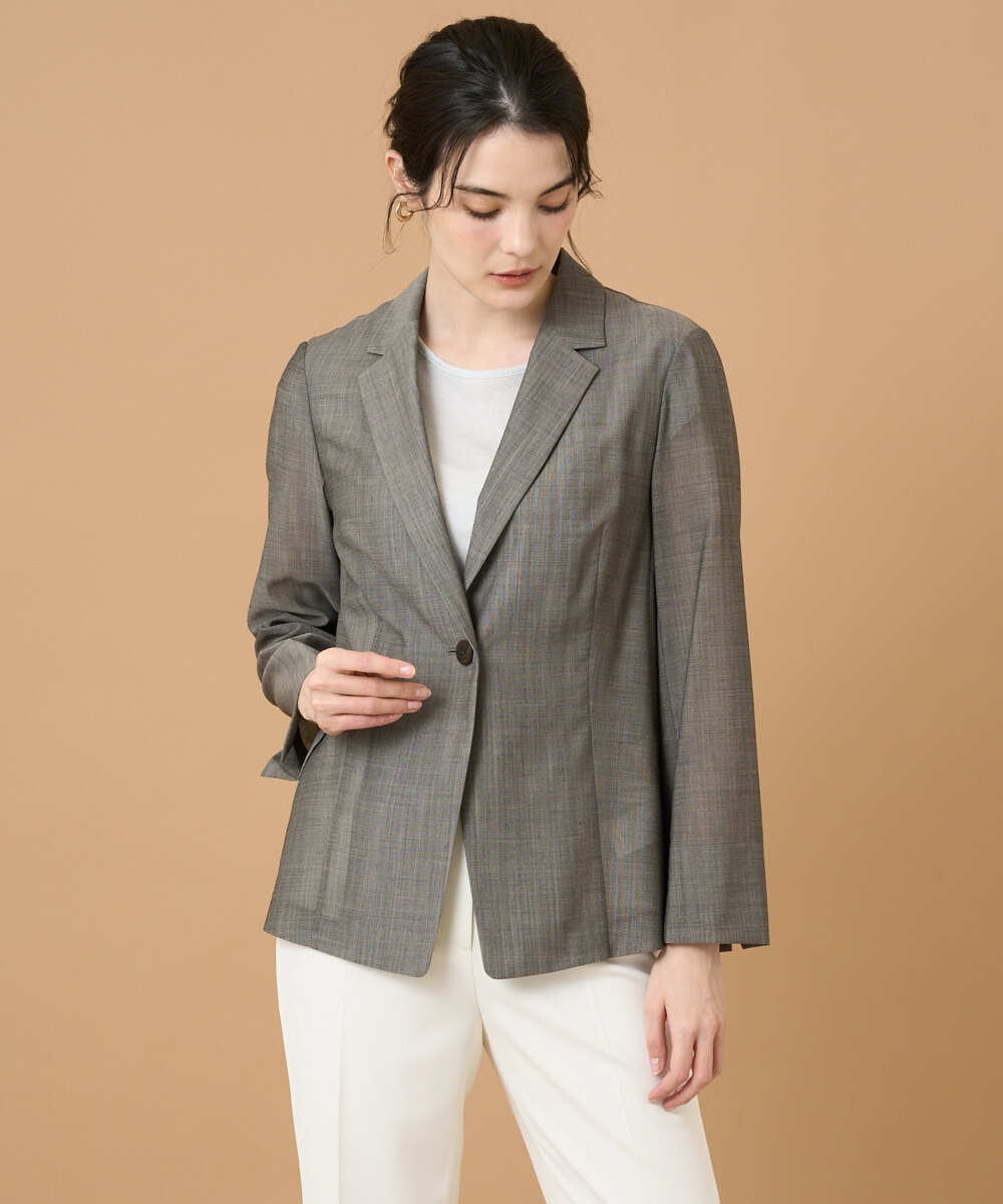 PRJGD59590 CHRISTIAN AUJARD(クリスチャン・オジャール) [イージーケア]サマーウールジャケット ブラウン