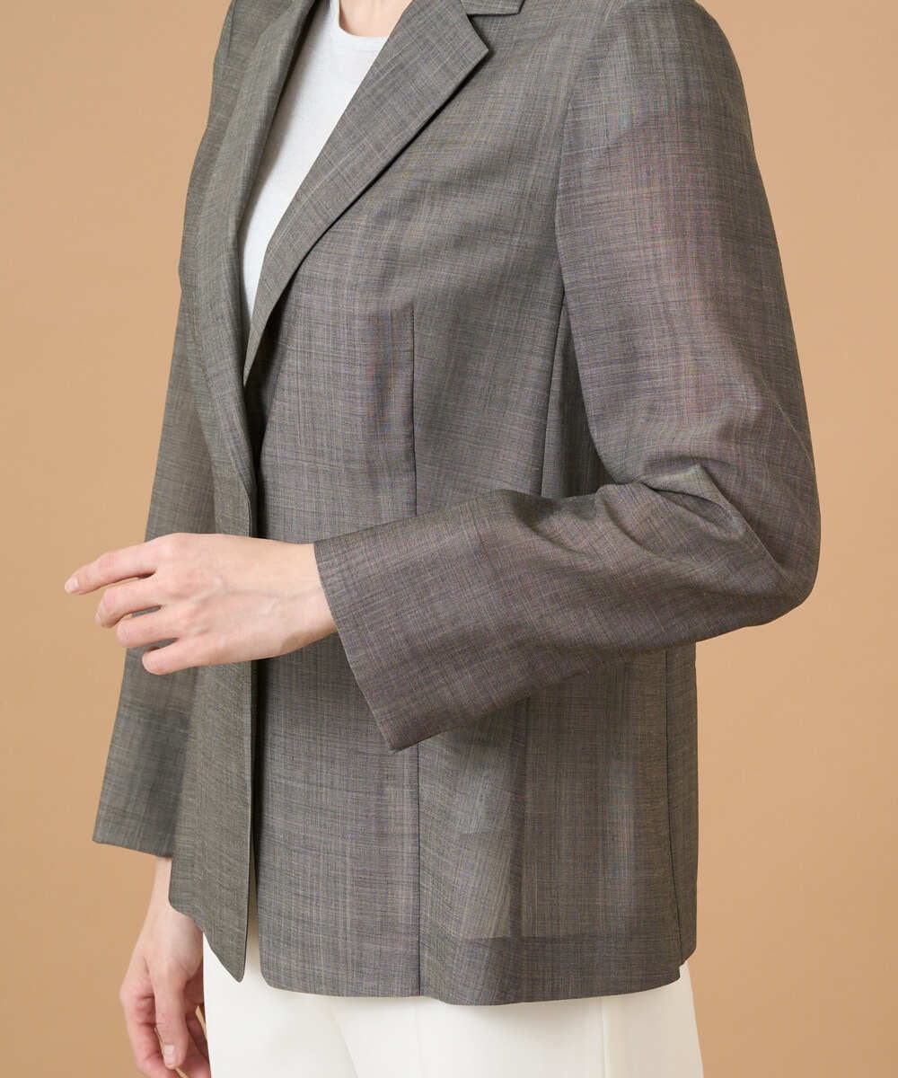 PRJGD59590 CHRISTIAN AUJARD(クリスチャン・オジャール) [イージーケア]サマーウールジャケット ブラウン