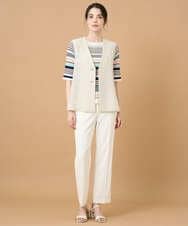 PRJGD60430 CHRISTIAN AUJARD(クリスチャン・オジャール) リネンライクカラミ ジレ アイボリー