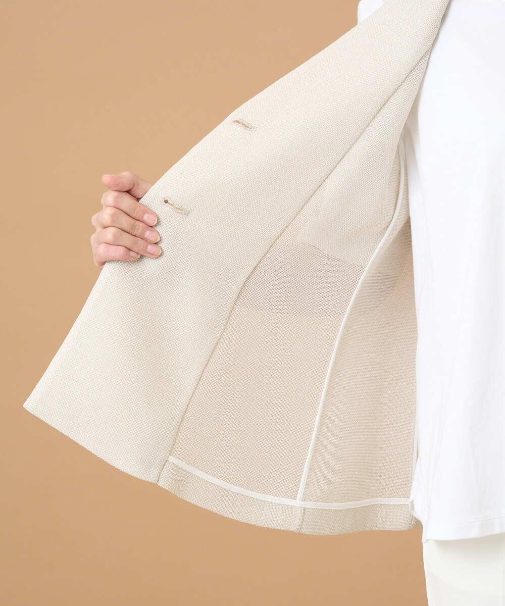 PRJGD60430 CHRISTIAN AUJARD(クリスチャン・オジャール) リネンライクカラミ ジレ アイボリー