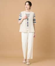 PRJGD60430 CHRISTIAN AUJARD(クリスチャン・オジャール) リネンライクカラミ ジレ アイボリー