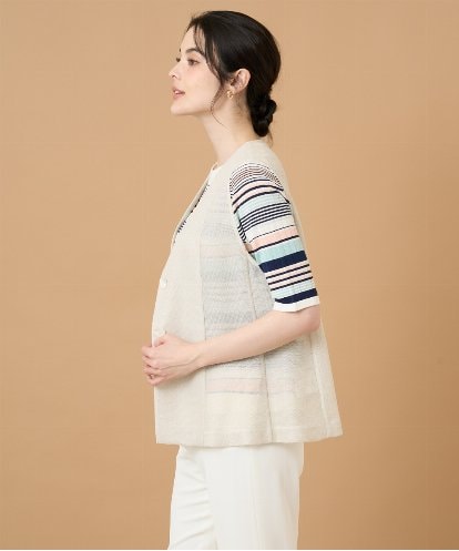 PRJGD60430 CHRISTIAN AUJARD リネンライクカラミ ジレ