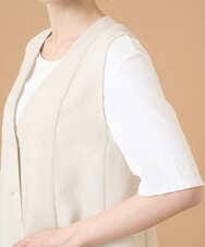 PRJGD60430 CHRISTIAN AUJARD(クリスチャン・オジャール) リネンライクカラミ ジレ アイボリー