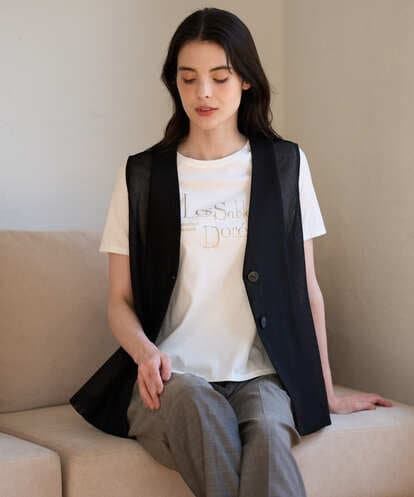 PRJGD60430 CHRISTIAN AUJARD リネンライクカラミ ジレ