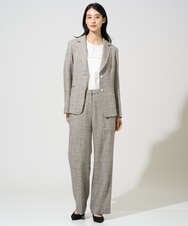 PRJGE01590 CHRISTIAN AUJARD(クリスチャン・オジャール) [セットアップ対応]ラスティックツイードジャケット ブラウン