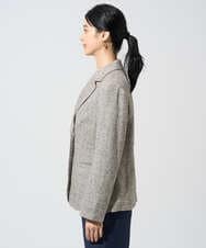 PRJGE01590 CHRISTIAN AUJARD(クリスチャン・オジャール) [セットアップ対応]ラスティックツイードジャケット ブラウン