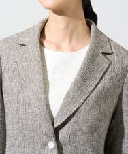 PRJGE01590 CHRISTIAN AUJARD(クリスチャン・オジャール) [セットアップ対応]ラスティックツイードジャケット ブラウン