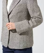 PRJGE01590 CHRISTIAN AUJARD(クリスチャン・オジャール) [セットアップ対応]ラスティックツイードジャケット ブラウン