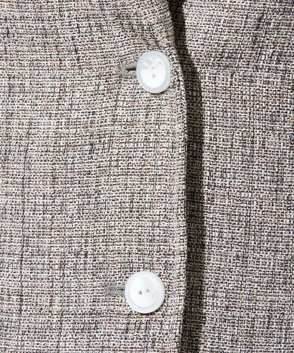 PRJGE01590 CHRISTIAN AUJARD(クリスチャン・オジャール) [セットアップ対応]ラスティックツイードジャケット ブラウン