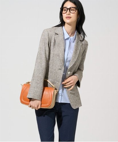 PRJGE01590 CHRISTIAN AUJARD [セットアップ対応]ラスティックツイードジャケット