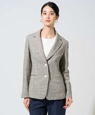 PRJGE01590 CHRISTIAN AUJARD(クリスチャン・オジャール) [セットアップ対応]ラスティックツイードジャケット ブラウン