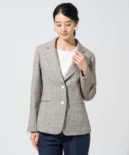 PRJGE01590 CHRISTIAN AUJARD(クリスチャン・オジャール) [セットアップ対応]ラスティックツイードジャケット ブラウン