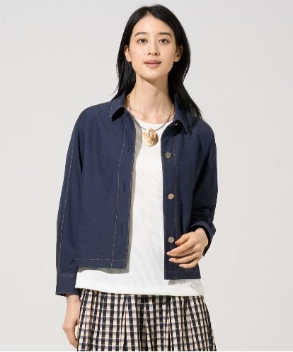 PRJGE07470 CHRISTIAN AUJARD [セットアップ対応]ジャージーデニムライクジャケット