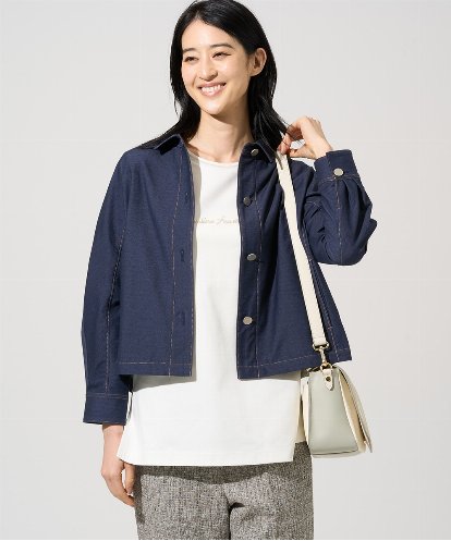 PRJGE07470 CHRISTIAN AUJARD [セットアップ対応]ジャージーデニムライクジャケット