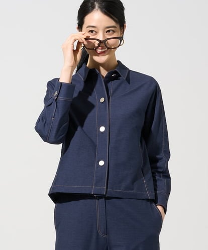 PRJGE07470 CHRISTIAN AUJARD [セットアップ対応]ジャージーデニムライクジャケット