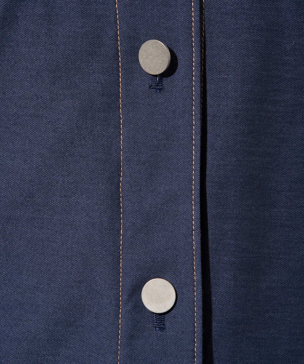 PRJGE07470 CHRISTIAN AUJARD(クリスチャン・オジャール) [セットアップ対応]ジャージーデニムジャケット ネイビー