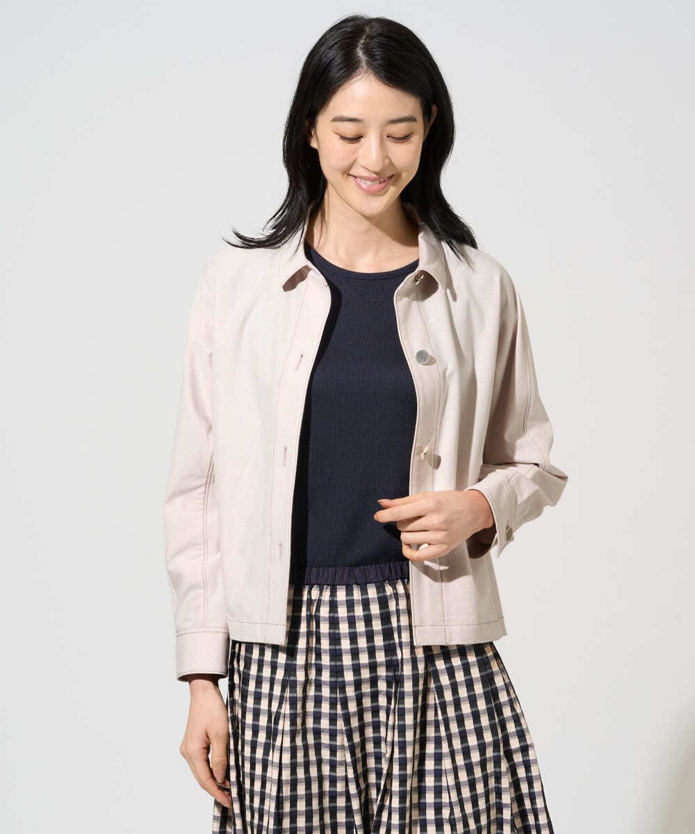 PRJGE07470 CHRISTIAN AUJARD(クリスチャン・オジャール) [セットアップ対応]ジャージーデニムジャケット ベージュ