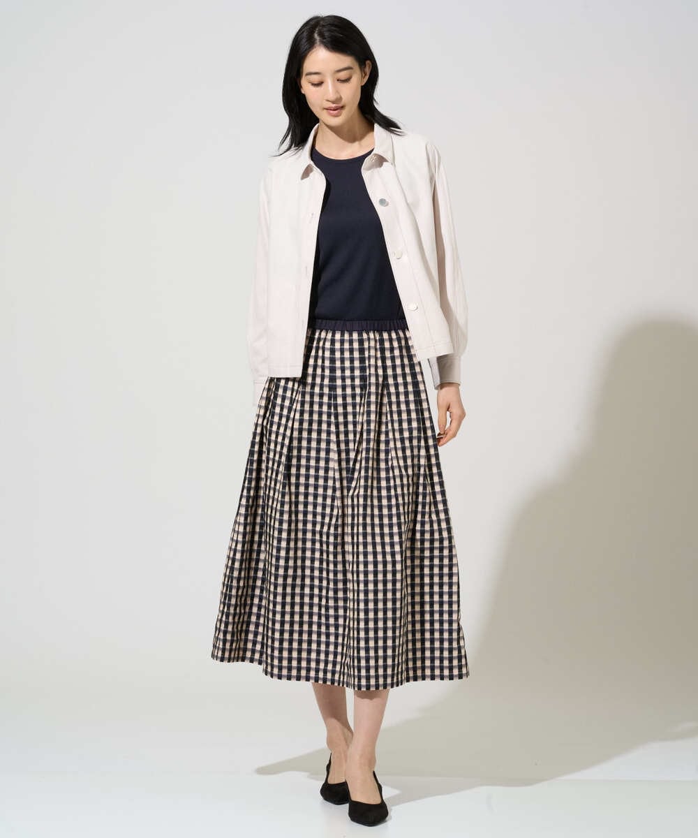 PRJGE07470 CHRISTIAN AUJARD(クリスチャン・オジャール) [セットアップ対応]ジャージーデニムジャケット ベージュ