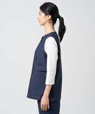 PRJGE08420 CHRISTIAN AUJARD(クリスチャン・オジャール) [セットアップ対応]ジャージーデニムジレ ネイビー