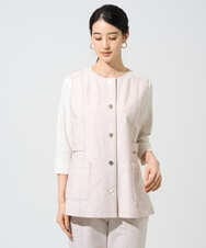 PRJGE08420 CHRISTIAN AUJARD(クリスチャン・オジャール) [セットアップ対応]ジャージーデニムジレ ベージュ