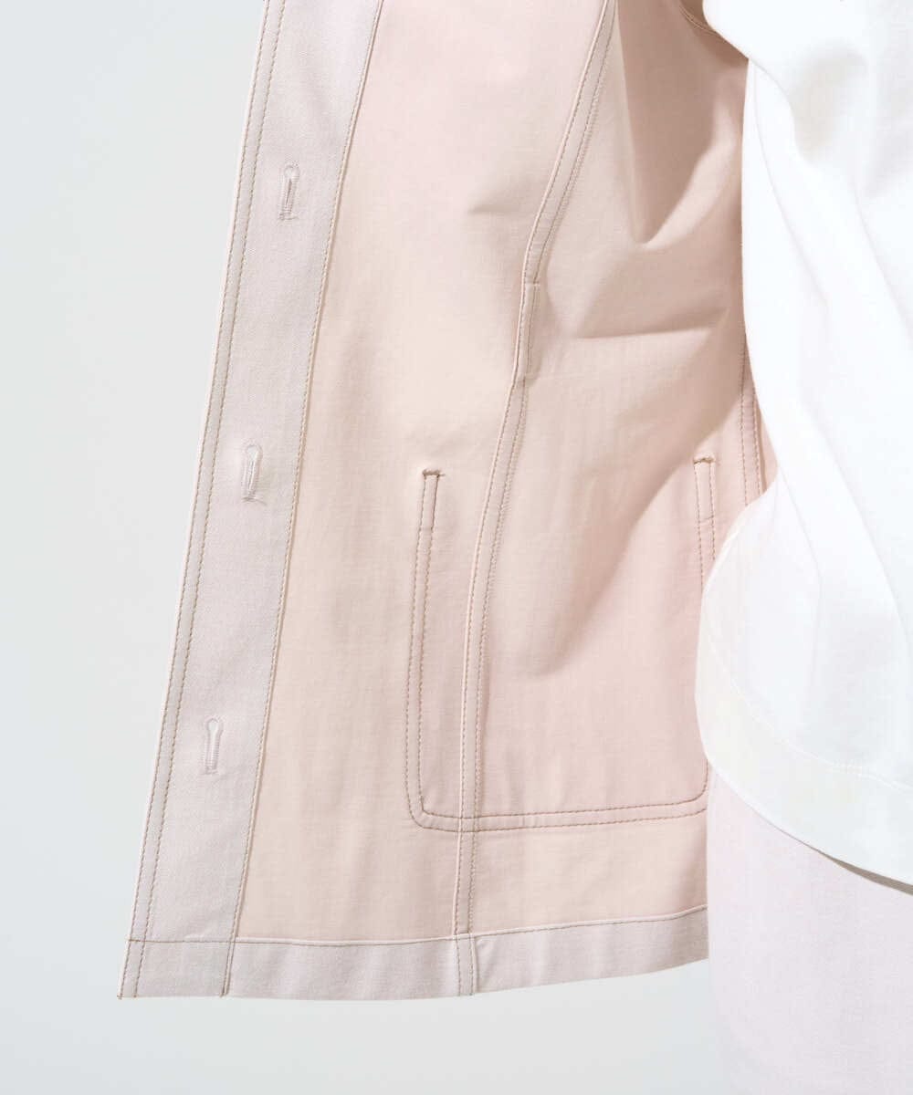 PRJGE08420 CHRISTIAN AUJARD(クリスチャン・オジャール) [セットアップ対応]ジャージーデニムジレ ベージュ