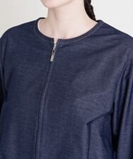 PRJGS30390 CHRISTIAN AUJARD(クリスチャン・オジャール) シャンブレージャージージップアップブルゾン ネイビー