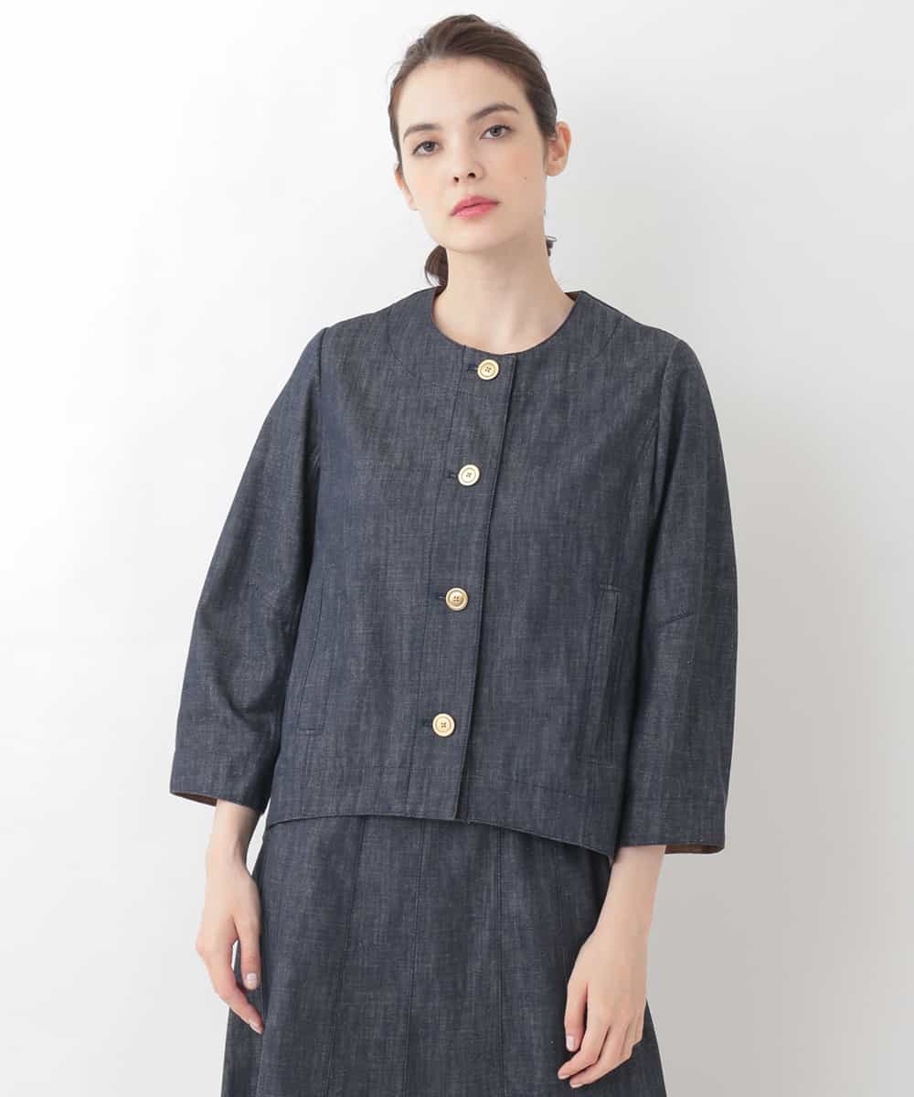 Christian Aujard クリスチャン オジャール ノーカラーデニムジャケット イトキンオンラインストア