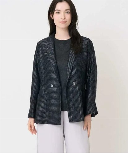 PRJJB21670 CHRISTIAN AUJARD カラミ織りテーラードジャケット