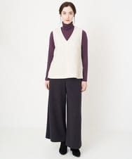 PRKAX42290 CHRISTIAN AUJARD(クリスチャン・オジャール) Vネックレイヤードカットソー アイボリー