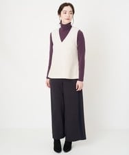 PRKAX42290 CHRISTIAN AUJARD(クリスチャン・オジャール) Vネックレイヤードカットソー アイボリー