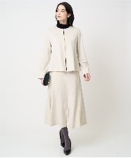 PRKCD09540 CHRISTIAN AUJARD(クリスチャン・オジャール) [セットアップ対応]ラメジャージー羽織り アイボリー